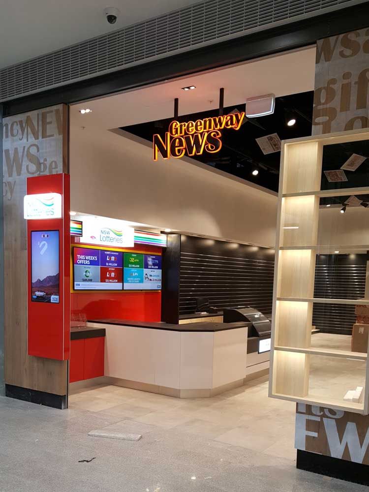 Ace Fitouts - Western Sydney - Retail Shopfitting - NSW Lotteries + Newsagency Fitout