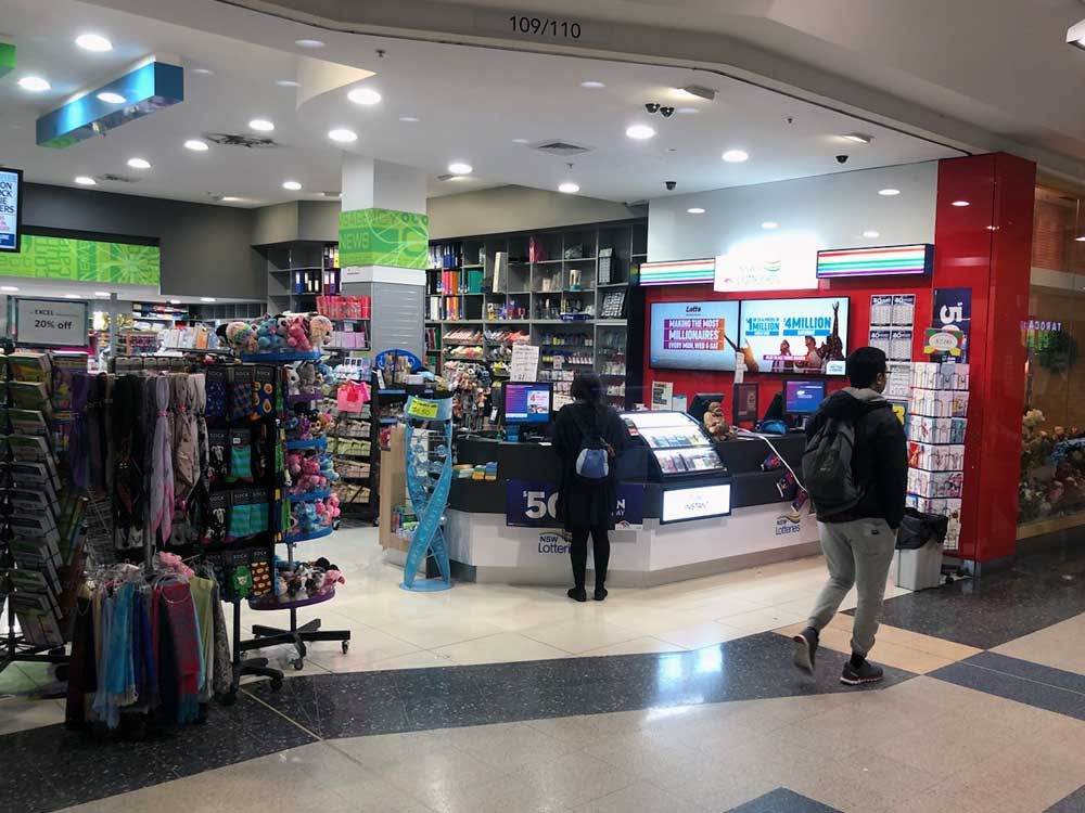 Ace Fitouts - Western Sydney - Retail Shopfitting - NSW Lotteries + Newsagency Fitout - Westfield Eastgardens